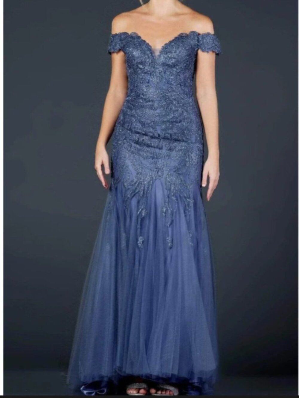 Aspeed Design L2091 Evening Dress Slate Blue size S